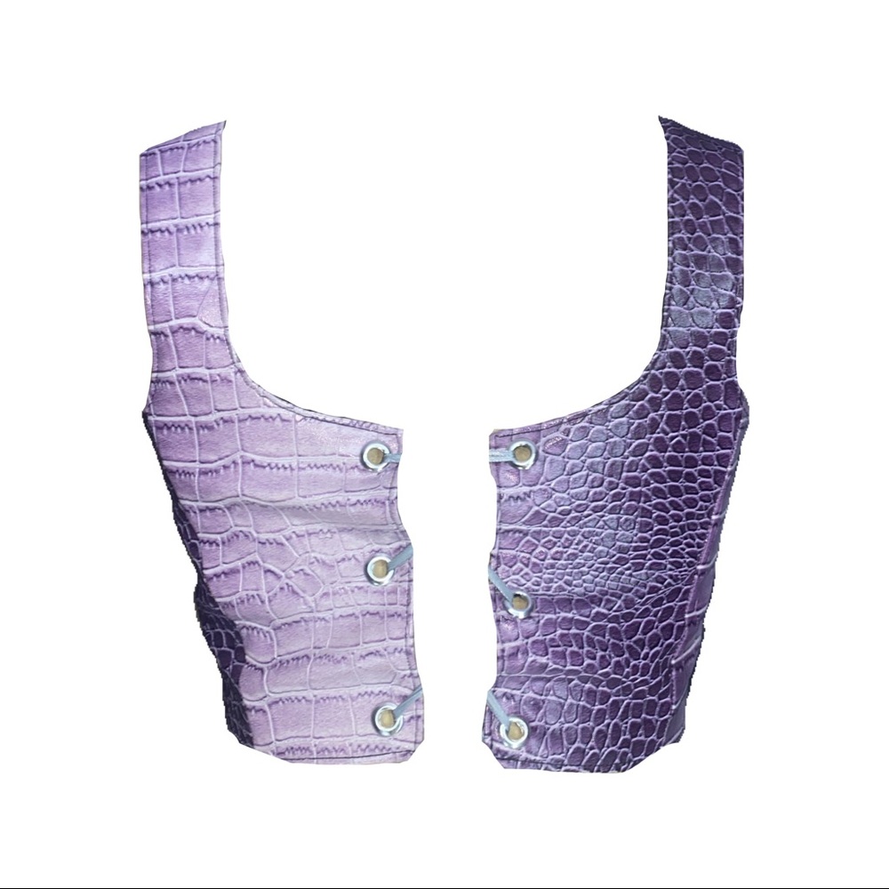 A beautiful purple faux leather corset - Picture 3 of 3